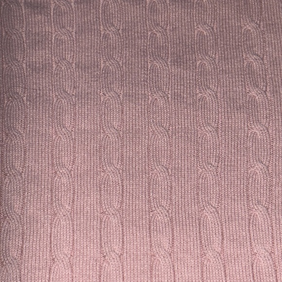 Kim Rogers classic cable knit pull over casual sweater in blush - Picture 4 of 4